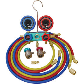 ATD Tools Deluxe Dual R134a/R12 Aluminum  Manifold Gauge Set
